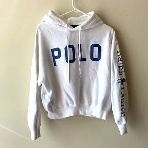 Polo Ralph Lauren white hoodie, size small
